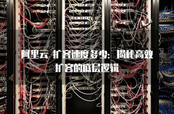 阿里云 扩容速度多少：揭秘高效扩容的底层逻辑