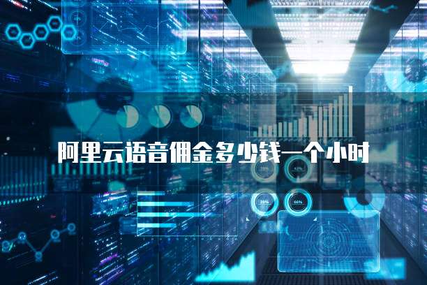 阿里云语音佣金多少钱一个小时
