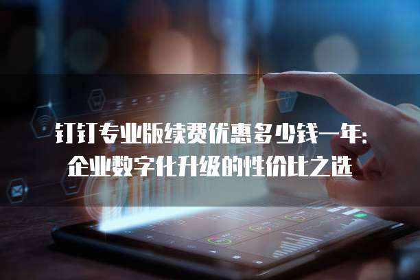 钉钉专业版续费优惠多少钱一年:企业数字化升级的性价比之选