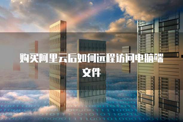 购买阿里云后如何远程访问电脑端文件