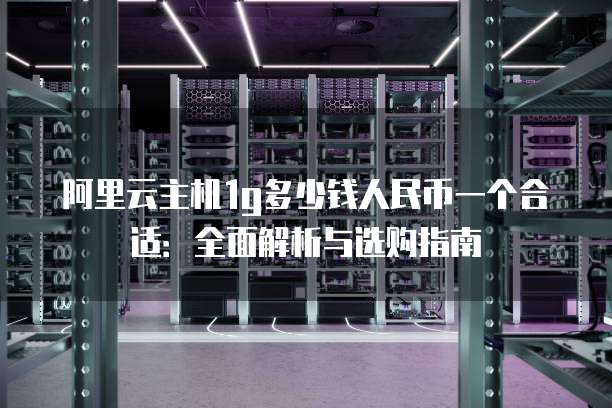 阿里云主机1g多少钱人民币一个合适:全面解析与选购指南