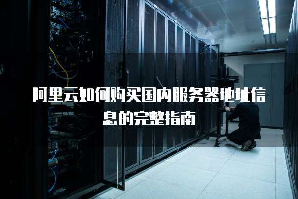 阿里云如何购买国内服务器地址信息的完整指南