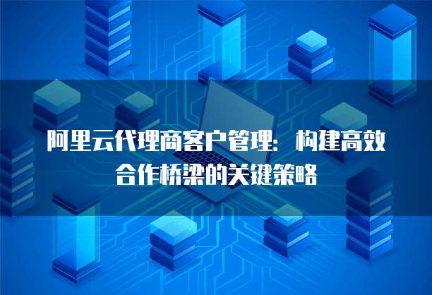 阿里云代理商客户管理:构建高效合作桥梁的关键策略