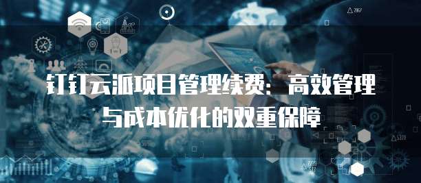 钉钉云派项目管理续费:高效管理与成本优化的双重保障
