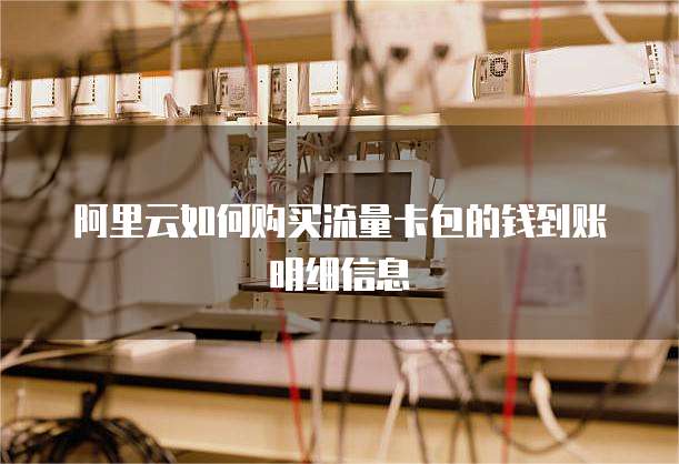 阿里云如何购买流量卡包的钱到账明细信息