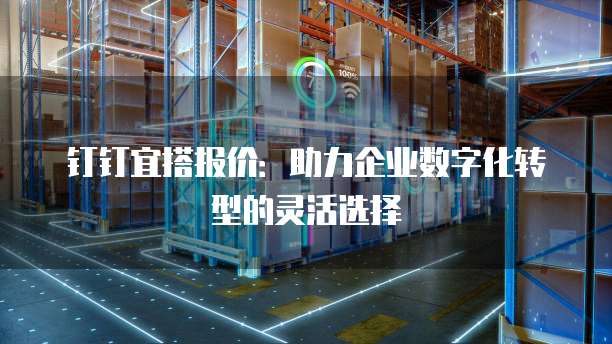 钉钉宜搭报价：助力企业数字化转型的灵活选择