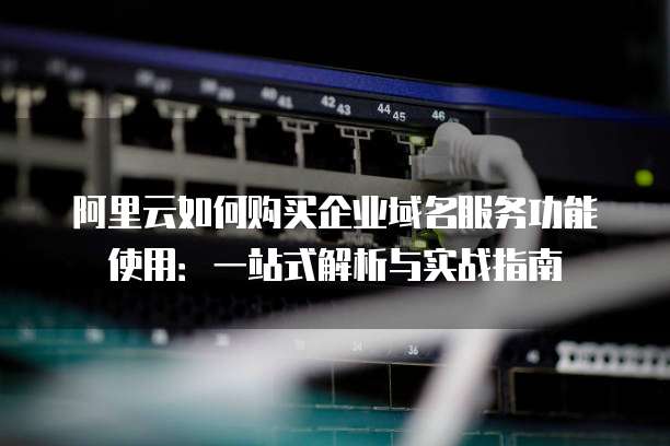 阿里云如何购买企业域名服务功能使用:一站式解析与实战指南
