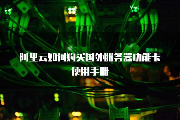阿里云如何购买国外服务器功能卡使用手册