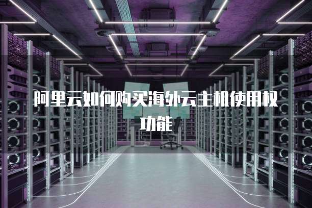 阿里云如何购买海外云主机使用权功能