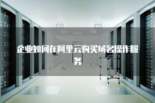 企业如何在阿里云购买域名操作服务