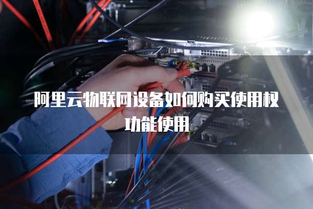 阿里云物联网设备如何购买使用权功能使用