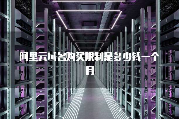 阿里云域名购买限制是多少钱一个月