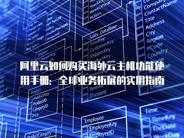 阿里云如何购买海外云主机功能使用手册:全球业务拓展的实用指南