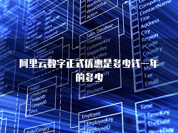 阿里云数字正式优惠是多少钱一年的多少