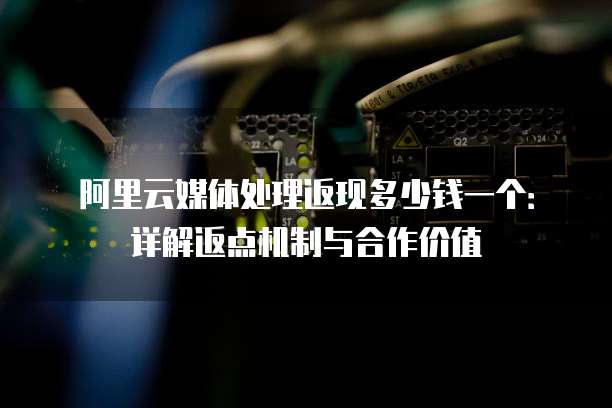 阿里云媒体处理返现多少钱一个：详解返点机制与合作价值