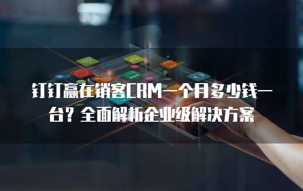 钉钉赢在销客CRM一个月多少钱一台?全面解析企业级解决方案