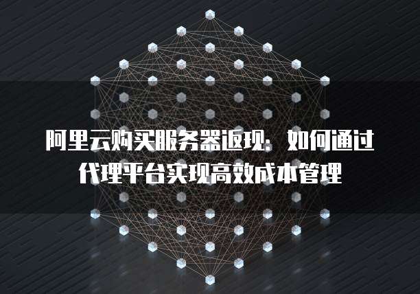 阿里云购买服务器返现:如何通过代理平台实现高效成本管理