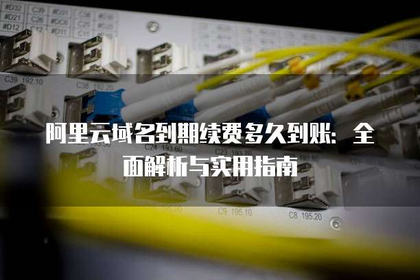 阿里云域名到期续费多久到账:全面解析与实用指南