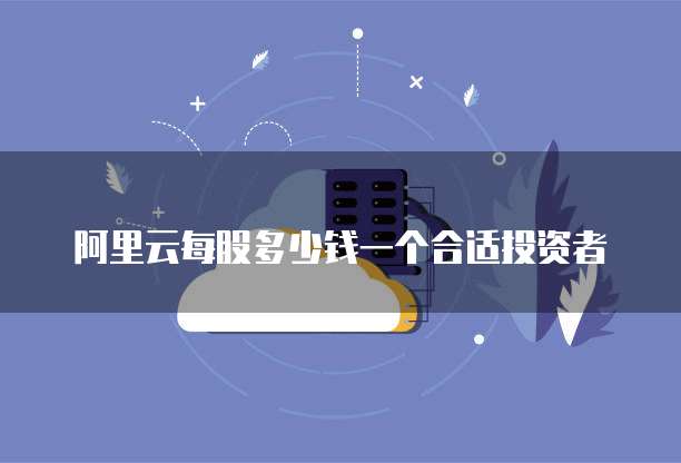 阿里云每股多少钱一个合适投资者