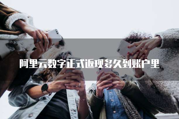 阿里云数字正式返现多久到账户里