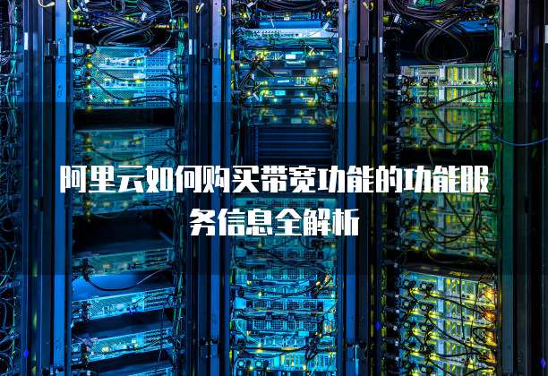 阿里云如何购买带宽功能的功能服务信息全解析