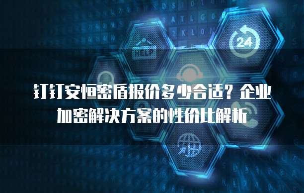 钉钉安恒密盾报价多少合适？企业加密解决方案的性价比解析