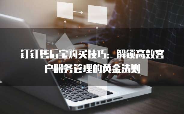 钉钉售后宝购买技巧：解锁高效客户服务管理的黄金法则