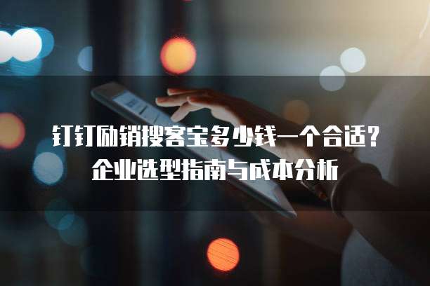 钉钉励销搜客宝多少钱一个合适?企业选型指南与成本分析