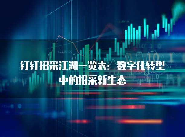 钉钉招采江湖一览表:数字化转型中的招采新生态