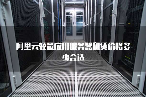 阿里云轻量应用服务器租赁价格多少合适