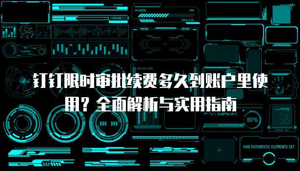 钉钉限时审批续费多久到账户里使用？全面解析与实用指南