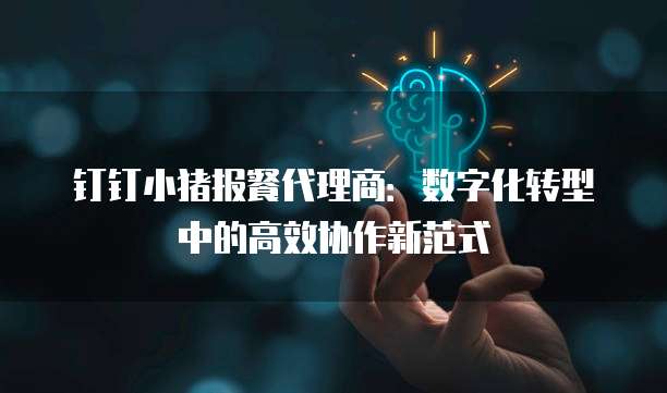 钉钉小猪报餐代理商:数字化转型中的高效协作新范式