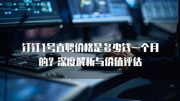 钉钉1号直聘价格是多少钱一个月的?深度解析与价值评估