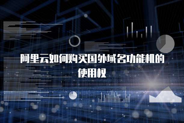 阿里云如何购买国外域名功能机的使用权