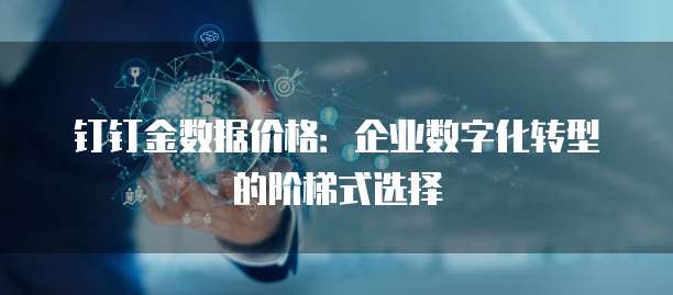 钉钉金数据价格:企业数字化转型的阶梯式选择