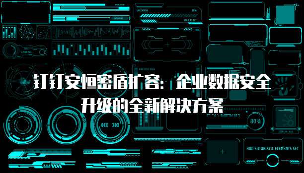 钉钉安恒密盾扩容:企业数据安全升级的全新解决方案