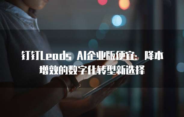 钉钉Leads AI企业版便宜:降本增效的数字化转型新选择