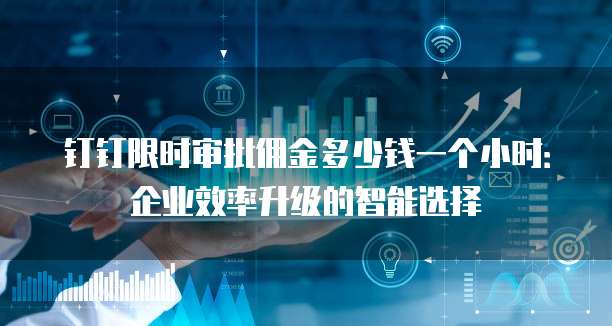 钉钉限时审批佣金多少钱一个小时:企业效率升级的智能选择