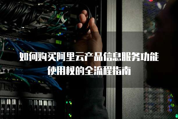 如何购买阿里云产品信息服务功能使用权的全流程指南