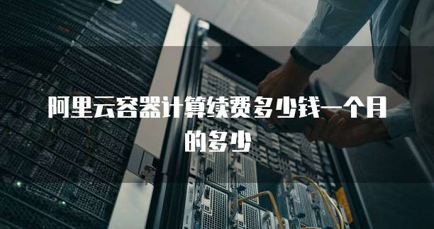 阿里云容器计算续费多少钱一个月的多少
