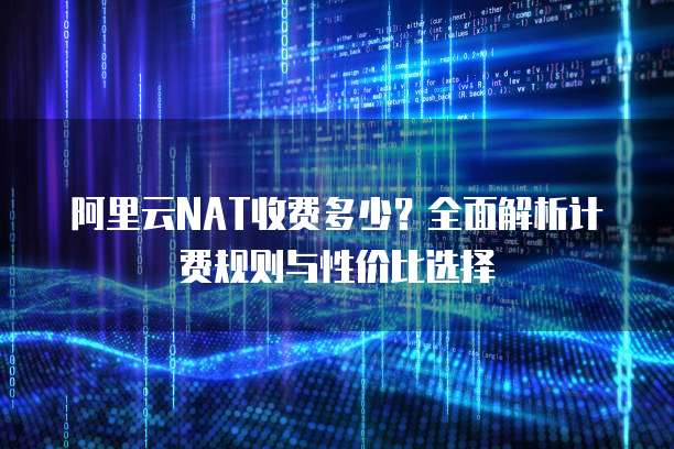 阿里云NAT收费多少？全面解析计费规则与性价比选择