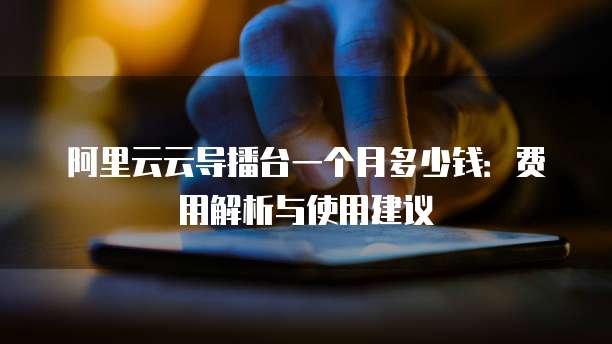 阿里云云导播台一个月多少钱:费用解析与使用建议