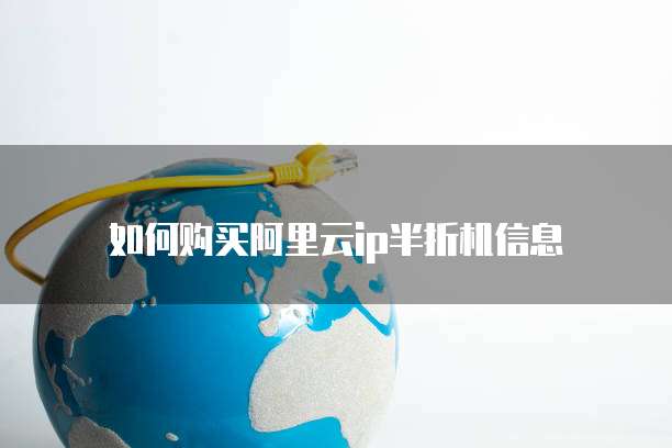 如何购买阿里云ip半折机信息