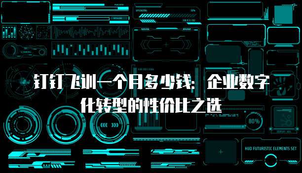 钉钉飞训一个月多少钱:企业数字化转型的性价比之选