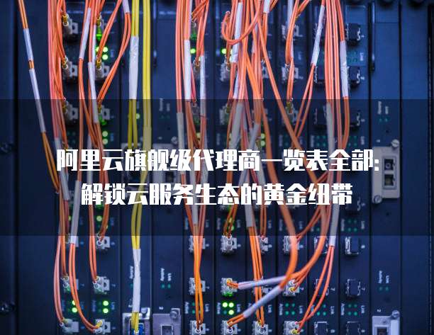 阿里云旗舰级代理商一览表全部：解锁云服务生态的黄金纽带