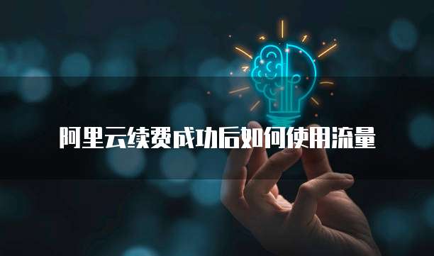 阿里云续费成功后如何使用流量