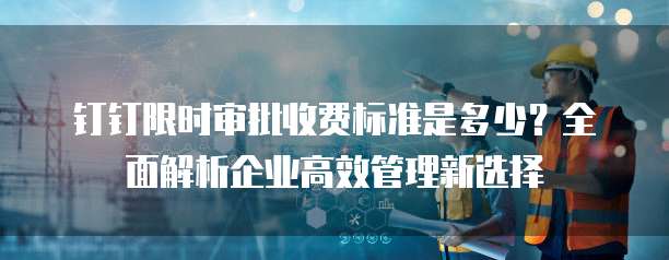钉钉限时审批收费标准是多少?全面解析企业高效管理新选择