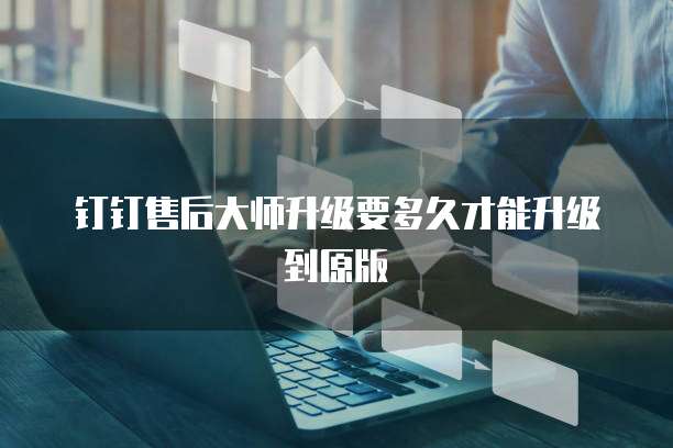 钉钉售后大师升级要多久才能升级到原版