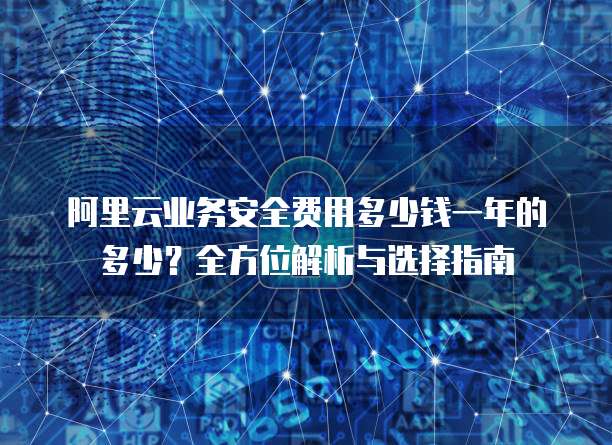 阿里云业务安全费用多少钱一年的多少?全方位解析与选择指南
