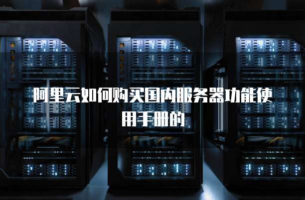阿里云如何购买国内服务器功能使用手册的